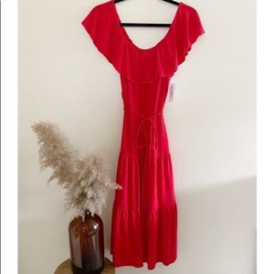 NWT Off the Shoulder Red Dress